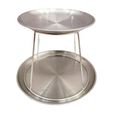 Maxbell Seafood Stand Set 2 Tier Round Sturdy Seafood Tray Rack for Wedding Birthday Shallow dish