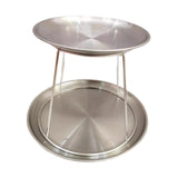 Maxbell Seafood Stand Set 2 Tier Round Sturdy Seafood Tray Rack for Wedding Birthday Shallow dish