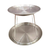 Maxbell Seafood Stand Set 2 Tier Round Sturdy Seafood Tray Rack for Wedding Birthday Shallow dish
