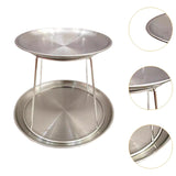Maxbell Seafood Stand Set 2 Tier Round Sturdy Seafood Tray Rack for Wedding Birthday Shallow dish