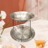 Maxbell Seafood Stand Set 2 Tier Round Sturdy Seafood Tray Rack for Wedding Birthday Deep Basin