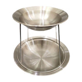 Maxbell Seafood Stand Set 2 Tier Round Sturdy Seafood Tray Rack for Wedding Birthday Deep Basin
