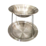Maxbell Seafood Stand Set 2 Tier Round Sturdy Seafood Tray Rack for Wedding Birthday Deep Basin