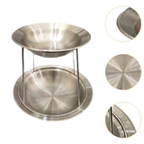 Maxbell Seafood Stand Set 2 Tier Round Sturdy Seafood Tray Rack for Wedding Birthday Deep Basin