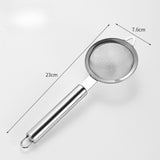 Maxbell 2Pcs Fine Mesh Strainer Multifunctional Flour Sifter for Cooking Juice Pasta Round tube handle