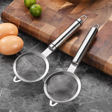 Maxbell 2Pcs Fine Mesh Strainer Multifunctional Flour Sifter for Cooking Juice Pasta Double wire handle