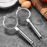 Maxbell 2Pcs Fine Mesh Strainer Multifunctional Flour Sifter for Cooking Juice Pasta Double wire handle