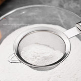 Maxbell 2Pcs Fine Mesh Strainer Multifunctional Flour Sifter for Cooking Juice Pasta Double wire handle