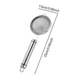 Maxbell 2Pcs Fine Mesh Strainer Multifunctional Flour Sifter for Cooking Juice Pasta Double wire handle