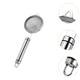 Maxbell 2Pcs Fine Mesh Strainer Multifunctional Flour Sifter for Cooking Juice Pasta Double wire handle