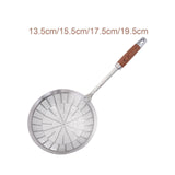 Maxbell Strainer Ladle Oil Filter Versatile Wooden Handle Kitchen Tool Skimmer Spoon 13.5cmx36.5cm