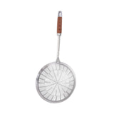 Maxbell Strainer Ladle Oil Filter Versatile Wooden Handle Kitchen Tool Skimmer Spoon 17.5cmx41cm