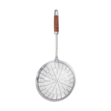Maxbell Strainer Ladle Oil Filter Versatile Wooden Handle Kitchen Tool Skimmer Spoon 19.5cmx42.5cm