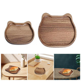 Maxbell Wood Serving Platter with Rim Breakfast Tray for Countertop Kitchen Bathroom 20x20x1.5cm