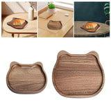 Maxbell Wood Serving Platter with Rim Breakfast Tray for Countertop Kitchen Bathroom 20x20x1.5cm