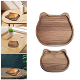 Maxbell Wood Serving Platter with Rim Breakfast Tray for Countertop Kitchen Bathroom 20x20x1.5cm