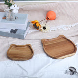 Maxbell Wood Serving Platter with Rim Breakfast Tray for Countertop Kitchen Bathroom 20x20x1.5cm