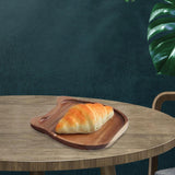 Maxbell Wood Serving Platter with Rim Breakfast Tray for Countertop Kitchen Bathroom 20x20x1.5cm