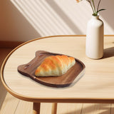 Maxbell Wood Serving Platter with Rim Breakfast Tray for Countertop Kitchen Bathroom 20x20x1.5cm