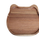 Maxbell Wood Serving Platter with Rim Breakfast Tray for Countertop Kitchen Bathroom 20x20x1.5cm