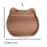 Maxbell Wood Serving Platter with Rim Breakfast Tray for Countertop Kitchen Bathroom 20x20x1.5cm