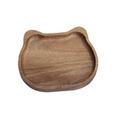 Maxbell Wood Serving Platter with Rim Breakfast Tray for Countertop Kitchen Bathroom 15x13x2cm