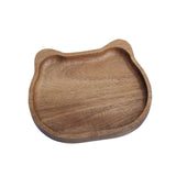 Maxbell Wood Serving Platter with Rim Breakfast Tray for Countertop Kitchen Bathroom 15x13x2cm