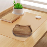 Maxbell Wood Serving Platter with Rim Breakfast Tray for Countertop Kitchen Bathroom 15x13x2cm