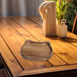 Maxbell Wood Serving Platter with Rim Breakfast Tray for Countertop Kitchen Bathroom 15x13x2cm