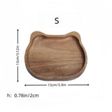 Maxbell Wood Serving Platter with Rim Breakfast Tray for Countertop Kitchen Bathroom 15x13x2cm