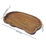 Maxbell Wood Serving Tray Multifunctional Serving Platter for Veggies Snacks Cookies S