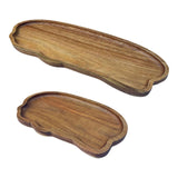 Maxbell Wood Serving Tray Multifunctional Serving Platter for Veggies Snacks Cookies S