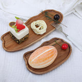 Maxbell Wood Serving Tray Multifunctional Serving Platter for Veggies Snacks Cookies S