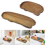 Maxbell Wood Serving Tray Multifunctional Serving Platter for Veggies Snacks Cookies S