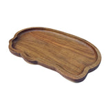 Maxbell Wood Serving Tray Multifunctional Serving Platter for Veggies Snacks Cookies S