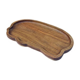 Maxbell Wood Serving Tray Multifunctional Serving Platter for Veggies Snacks Cookies S