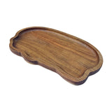 Maxbell Wood Serving Tray Multifunctional Serving Platter for Veggies Snacks Cookies S