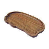Maxbell Wood Serving Tray Multifunctional Serving Platter for Veggies Snacks Cookies S