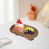 Maxbell Wood Serving Tray Multifunctional Serving Platter for Veggies Snacks Cookies S