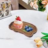 Maxbell Wood Serving Tray Multifunctional Serving Platter for Veggies Snacks Cookies S