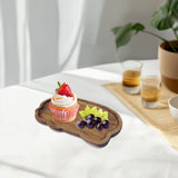 Maxbell Wood Serving Tray Multifunctional Serving Platter for Veggies Snacks Cookies S