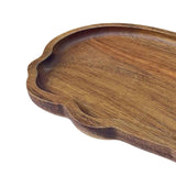 Maxbell Wood Serving Tray Multifunctional Serving Platter for Veggies Snacks Cookies S