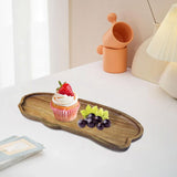 Maxbell Wood Serving Tray Multifunctional Serving Platter for Veggies Snacks Cookies L