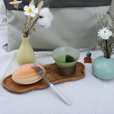 Maxbell Wood Serving Tray Multifunctional Serving Platter for Veggies Snacks Cookies L