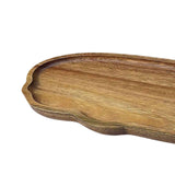 Maxbell Wood Serving Tray Multifunctional Serving Platter for Veggies Snacks Cookies L