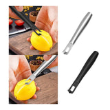 Maxbell Lemon Zester Peeler Portable Hand Tool Peeling Grater for Bar Potato Kitchen Silver
