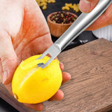 Maxbell Lemon Zester Peeler Portable Hand Tool Peeling Grater for Bar Potato Kitchen Silver