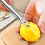 Maxbell Lemon Zester Peeler Portable Hand Tool Peeling Grater for Bar Potato Kitchen Silver