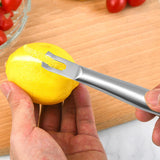 Maxbell Lemon Zester Peeler Portable Hand Tool Peeling Grater for Bar Potato Kitchen Silver