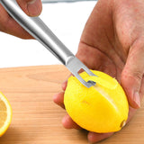 Maxbell Lemon Zester Peeler Portable Hand Tool Peeling Grater for Bar Potato Kitchen Silver